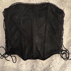 Windsor Black Mesh Women's top